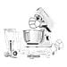 STM 6350WH robot da cucina 1000 W 4,5 L Bianco Bilance incorporate - Foto miniatura 3