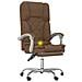 Sedia da Ufficio Massaggio Reclinabile Marrone in Tessuto - Foto miniatura 4