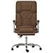 Sedia da Ufficio Massaggio Reclinabile Marrone in Tessuto - Foto miniatura 9