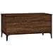 Tavolino Salotto Rovere Marrone 90x44,5x45 Cm Legno Multistrato - Foto miniatura 3