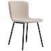 Sedia Da Pranzo Beige Con Piedi Neri - Foto miniatura 1