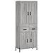 Credenza Grigio Sonoma 69,5x34x180 Cm In Legno Multistrato - Foto miniatura 2