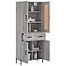 Credenza Grigio Sonoma 69,5x34x180 Cm In Legno Multistrato - Foto miniatura 3