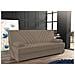 Divano Letto Ramon, Divano Letto Contenitore A 3 Posti Con 2 Cuscini Inclusi, Sofà Da Soggiorno In Tessuto Imbottito Con Apertura Click-clack, 181x81h88 Cm, Beige - Foto miniatura 1