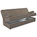 Divano Letto Ramon, Divano Letto Contenitore A 3 Posti Con 2 Cuscini Inclusi, Sofà Da Soggiorno In Tessuto Imbottito Con Apertura Click-clack, 181x81h88 Cm, Beige - Foto miniatura 3