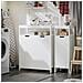 Mobile Da Bagno Armadietto Da Terra Due Ante Doppia Apertura Bianco 70x35x90cm Bzr121-w - Foto miniatura 3