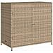 Armadietto Portaoggetti Giardino Beige 83x45x76 Cm Polyrattan - Foto miniatura 2
