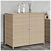 Armadietto Portaoggetti Giardino Beige 83x45x76 Cm Polyrattan - Foto miniatura 1