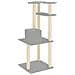 Albero Per Gatti Con Tiragraffi In Sisal Grigio Chiaro 123 Cm - Foto miniatura 4