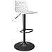 Sgabello Da Bar Clark - Polipropilene - Bianco - Base Nera - Foto miniatura 2