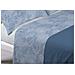 Completo Lenzuola Letto In 100% Cotone Made Italy Disegno Lily Piazza E Mezza Blu - Foto miniatura 2