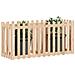 Fioriera Rialzata Giardino A Recinzione 150x50x70cm Legno Pino - Foto miniatura 2