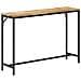 Tavolo Consolle 110x30x75cm Legno Massello Mango Grezzo E Ferro - Foto miniatura 1