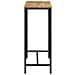 Tavolo Consolle 110x30x75cm Legno Massello Mango Grezzo E Ferro - Foto miniatura 3