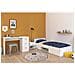 Cameretta Per Bambini Completa 3 Locali - Letto + Comodino + Scrivania - Decoro Bianco Opaco - Foto miniatura 1