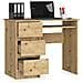 Scrivania per computer A6 sinistro, 3 cassetti, 90x50x77 cm, Colore Quercia Artisan - Foto miniatura 2