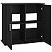 Supporto per Acquario 81x36x73 cm in Legno Multistrato Nero - Foto miniatura 5
