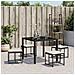 Sgabelli Da Giardino Con Cuscini 4 Pz Neri In Polyrattan - Foto miniatura 3