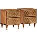 Comodini 2pz 40x33x46 Cm In Legno Massello Di Mango - Foto miniatura 1