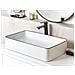 Lavabo Bagno Ceramica Bianco E Nero 61 X 35 Cm Xert - Foto miniatura 1