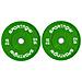Set 2 Dischi Pesi da 10kg in Gomma con Foro da 2"" / 5 cm per Manubri e Bilancieri, Verde - Foto miniatura 1