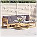 Set Salotto Da Giardino 5 Pz Con Cuscini Legno Massello Acacia - Foto miniatura 1