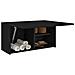 Mobile Da Bagno A Parete Nero 60x25x30 Cm In Legno Multistrato - Foto miniatura 1
