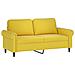 Divano a 2 Posti con Cuscini Giallo 140 cm in Velluto - Foto miniatura 4