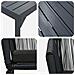 Set da pranzo per il giardino  10 pezzi con cuscini in rattan nero polipropilene, Tavolo da giardino allungabile  antracite (140-210)x90x73 cm in acciaio - Foto miniatura 9