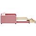 Divano Letto Estraibile con Cassetti Rosa 100x200 cm Velluto - Foto miniatura 4