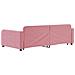Divano Letto Estraibile con Cassetti Rosa 100x200 cm Velluto - Foto miniatura 5