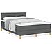 Letto con Box Spring e Materasso Grigio Scuro 160x200 cm Tessuto - Foto miniatura 4