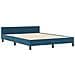 Rete letto  Blu scuro 140x190 cm Velluto - Foto miniatura 3