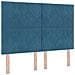 Rete letto  Blu scuro 140x190 cm Velluto - Foto miniatura 7