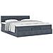 Struttura Letto Pouf con Materasso 200x200 cm in Velluto - Foto miniatura 5