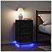 Comodino con Luci LED Nero 38x34x65 cm - Foto miniatura 2