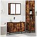 Set Mobili da Bagno 2 pz Rovere Fumo in Legno Multistrato - Foto miniatura 3