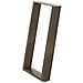Gambe per tavolo da pranzo a forma di U 2 pz in acciaio naturale 50x(72-73) cm - Foto miniatura 4