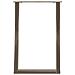 Gambe per tavolo da pranzo a forma di U 2 pz in acciaio naturale 50x(72-73) cm - Foto miniatura 5