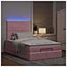 Struttura Letto Pouf con Materassi Rosa 120x190 cm Velluto - Foto miniatura 3