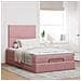 Struttura Letto Pouf con Materassi Rosa 120x190 cm Velluto - Foto miniatura 4