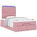 Struttura Letto Pouf con Materassi Rosa 120x190 cm Velluto - Foto miniatura 6