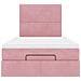 Struttura Letto Pouf con Materassi Rosa 120x190 cm Velluto - Foto miniatura 8