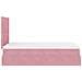 Struttura Letto Pouf con Materassi Rosa 120x190 cm Velluto - Foto miniatura 9
