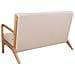 Divano In Legno Imbottito Color Panna 122x85x74h - Foto miniatura 4