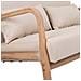 Divano In Legno Imbottito Color Panna 122x85x74h - Foto miniatura 6