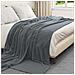 Coperte da Pile 6 pcs Grigio scuro 240 x 270 cm Panno - Foto miniatura 3
