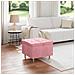 Pouf contenitore con cuscino Rosa 60 x 60 x 45 cm Velluto - Foto miniatura 2