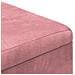 Pouf contenitore con cuscino Rosa 60 x 60 x 45 cm Velluto - Foto miniatura 7