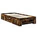 Struttura del letto Rovere fumé 100 x 200 m Legno multistrato - Foto miniatura 6